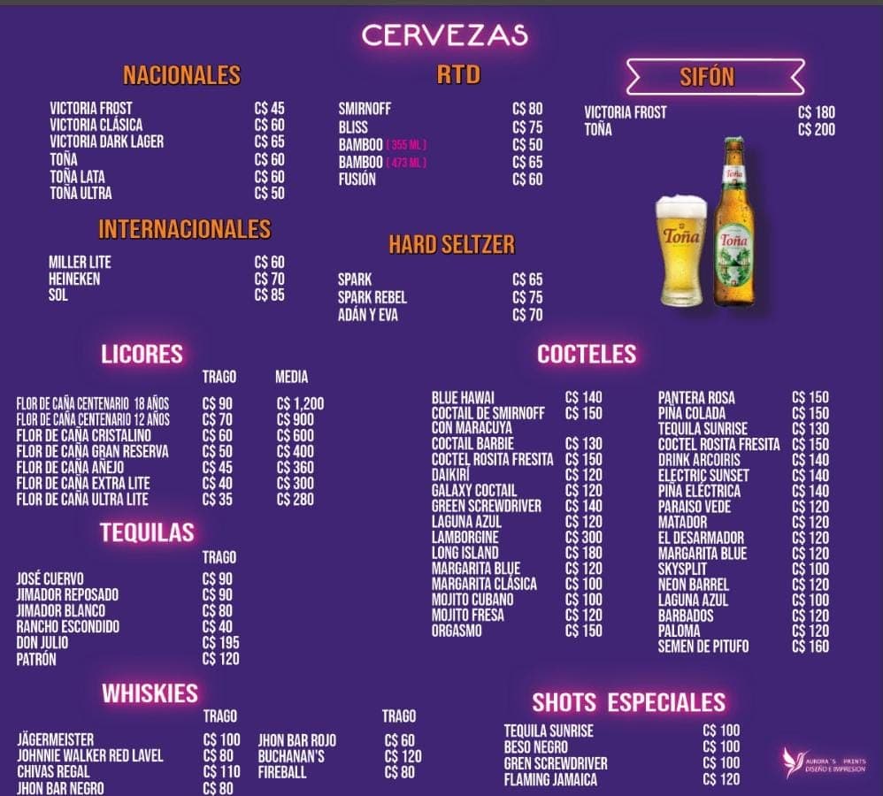 todo nuestro menu disponible